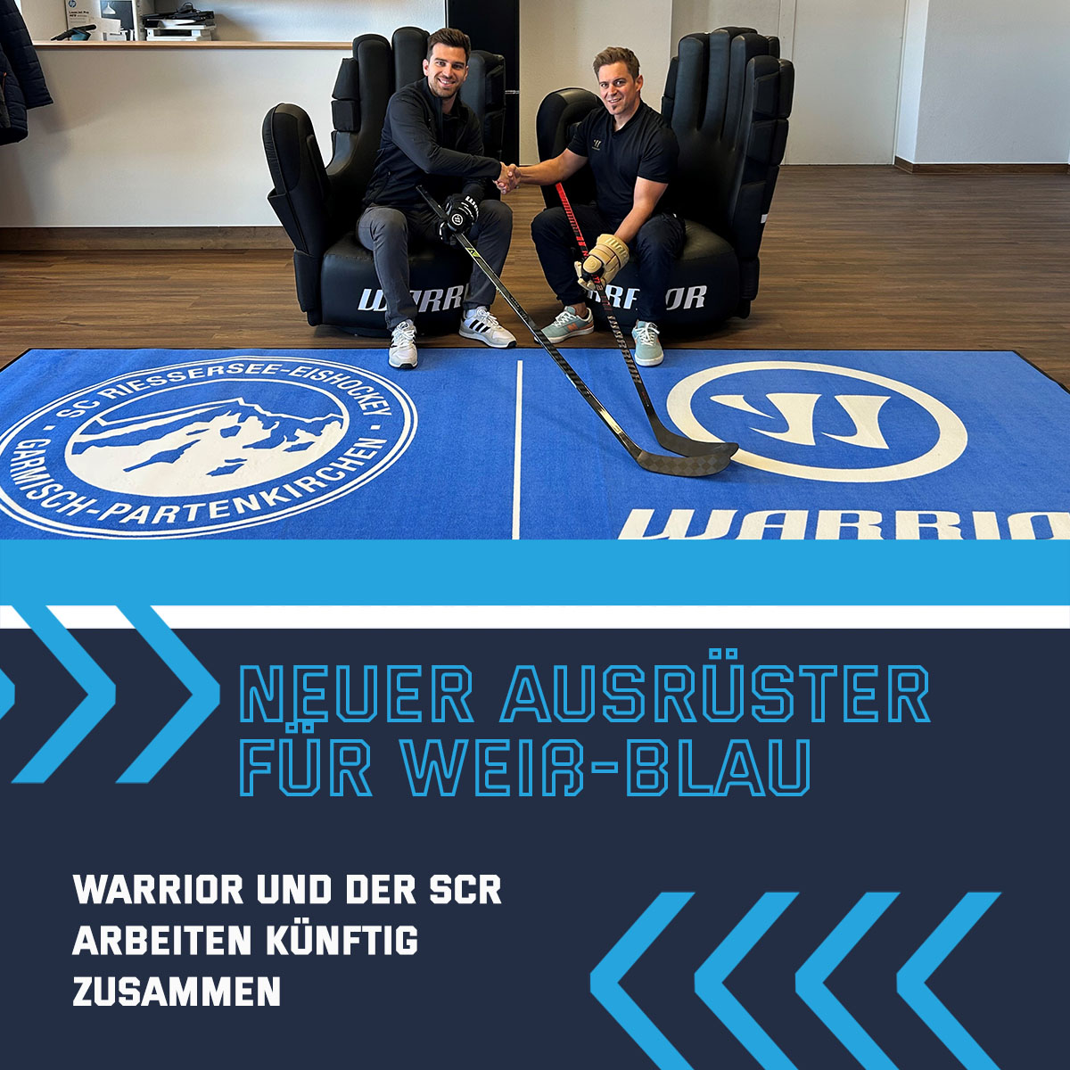 Die Weiß-Blauen setzen auf Warrior 