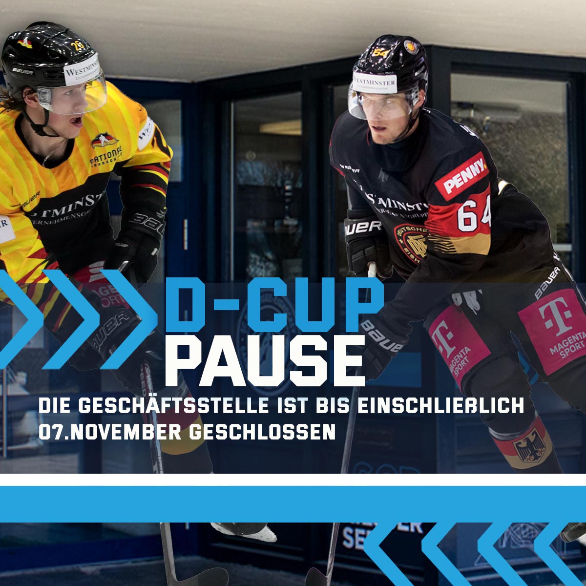 Schließung der Geschäftsstelle während der Deutschland Cup-Pause