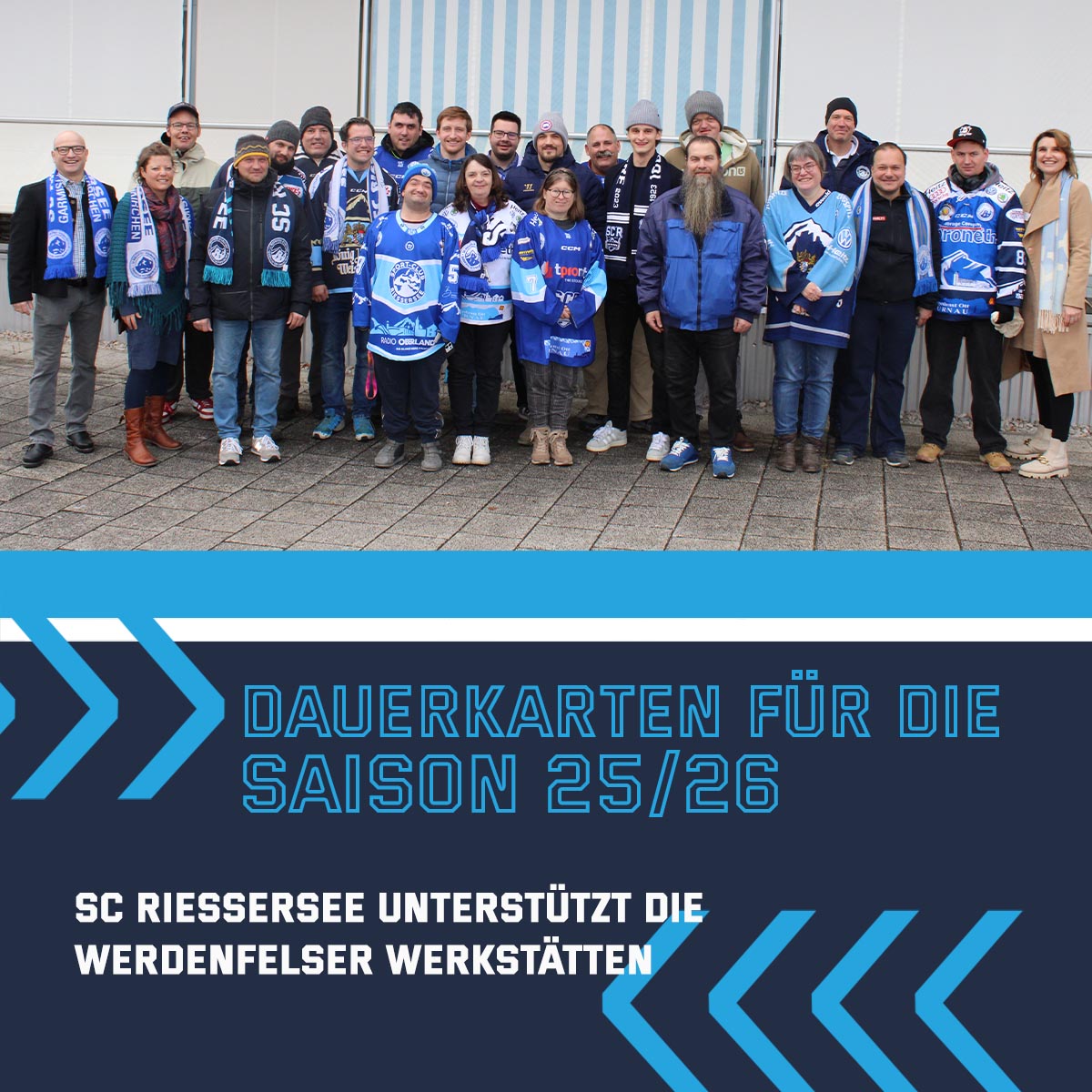 Der SC Riessersee unterstützt die Werdenfelser Werkstätten mit Dauerkarten