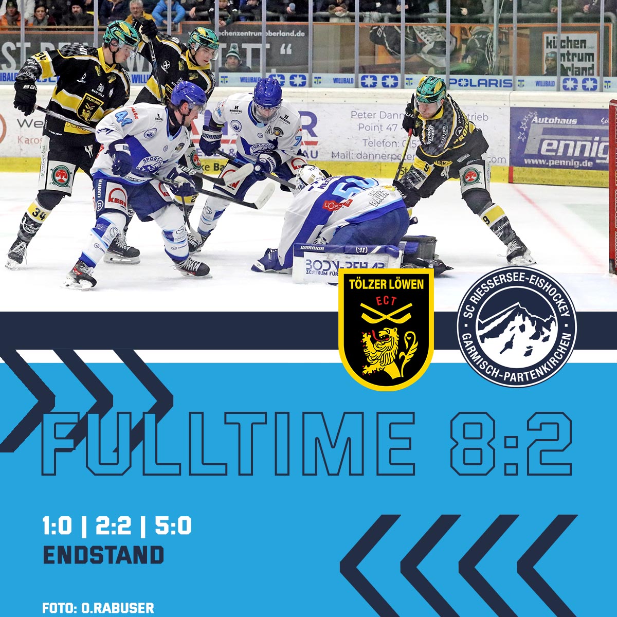 Bitteres Oberlandderby: SCR geht in Bad Tölz mit 2:8 unter