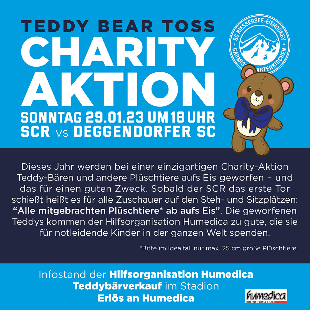 Zweiter Teddy Bear Toss beim SC Riessersee